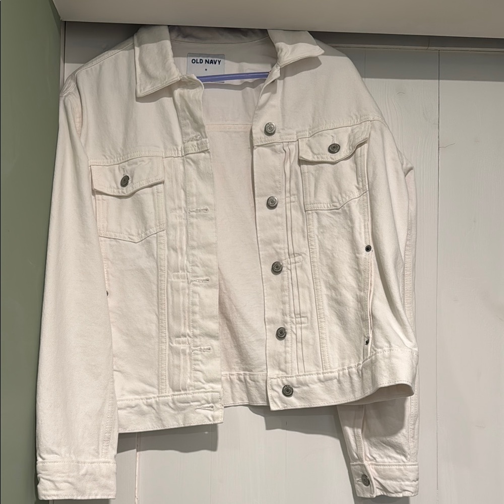 Old Navy White Jean Jacket Classic Style